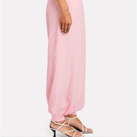 NEW Ronny Kobo Kristin Wide-Leg Linen Blend Pant Petal Pink Balloon Trouser - Picture 3 of 16